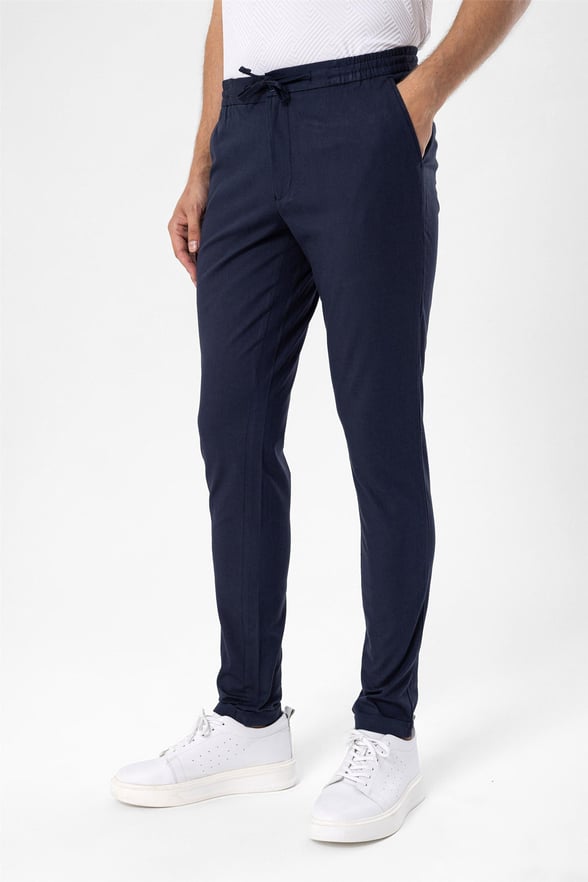 Lacivert Slim Düz   Jogger Pantolon
