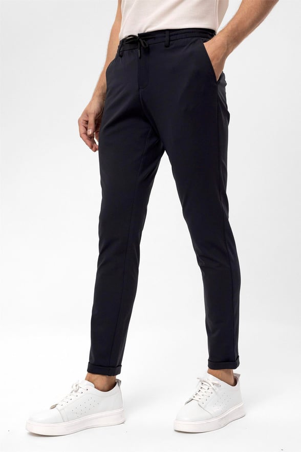 Lacivert Slim Düz   Jogger Pantolon
