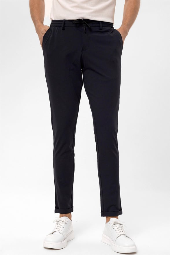 Lacivert Slim Düz   Jogger Pantolon