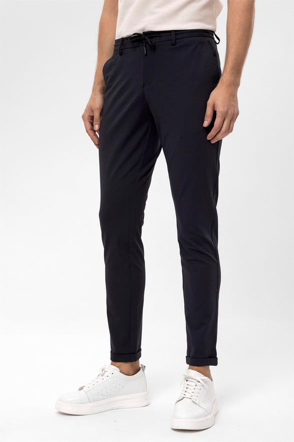 Lacivert Slim Düz   Jogger Pantolon