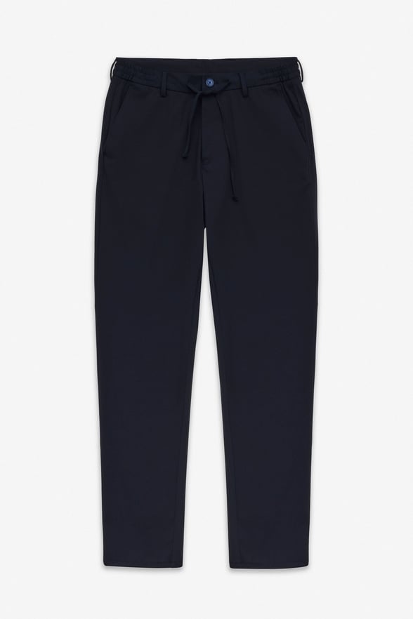 Lacivert Slim Düz Jogger Pantolon