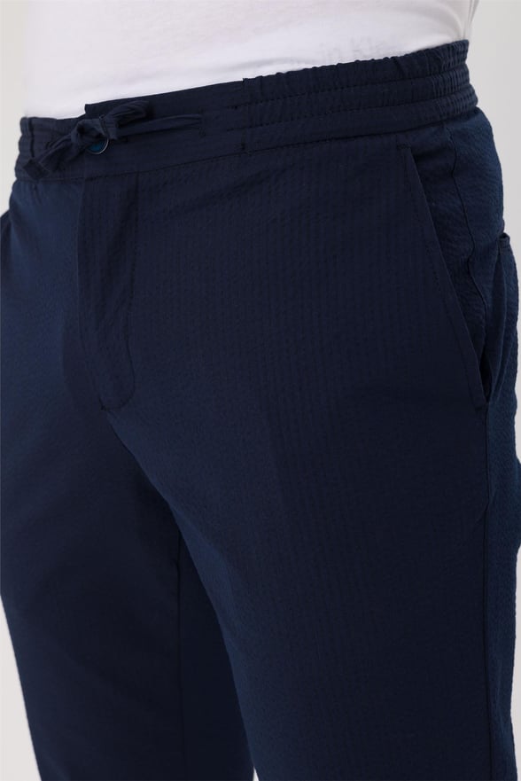 Lacivert Slim Düz   Jogger Pantolon
