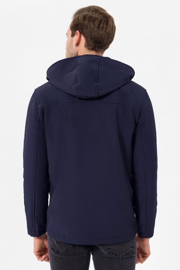 Lacivert Slim Düz   Mont