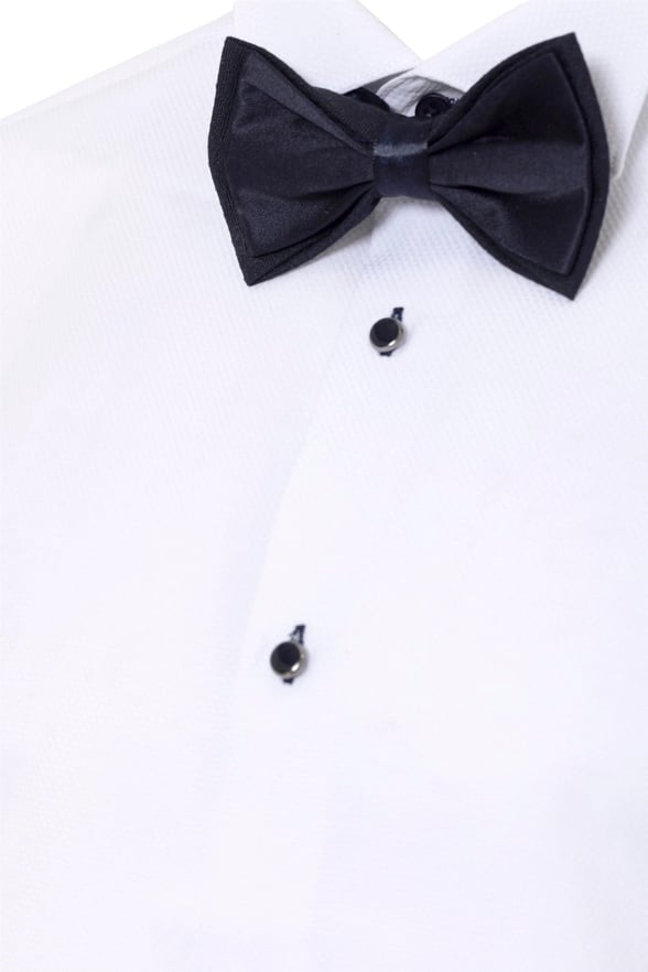Lacivert Slim Fit Armürlü Mono Yaka 6 Drop Smokin & Damatlık