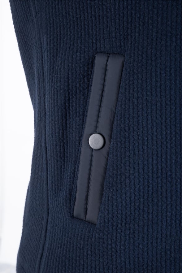 Lacivert Slim Kapitone Mont