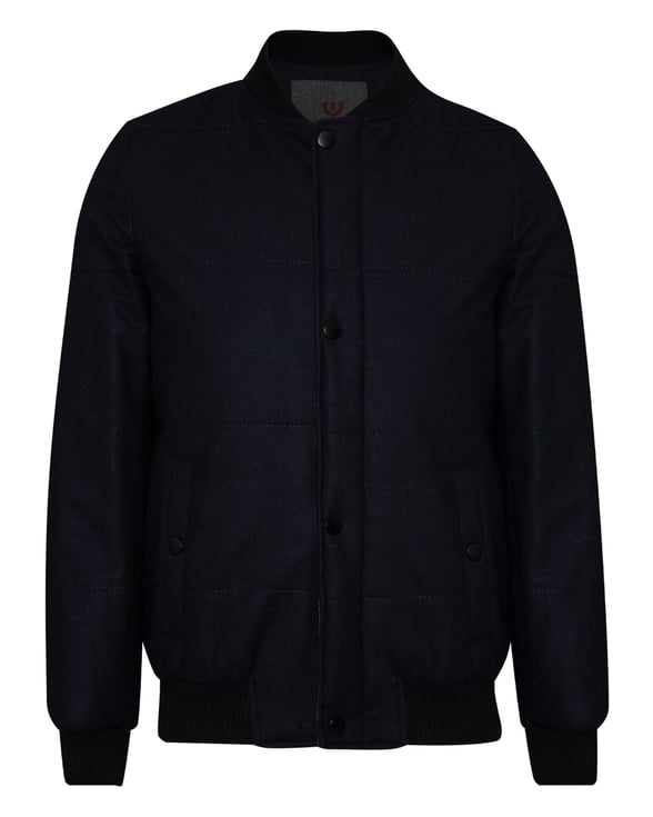 Lacivert Slim Kapitone   Mont