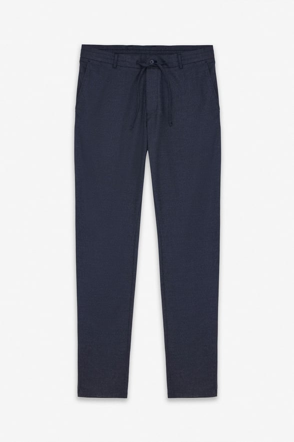 Lacivert Slim Mono Yaka Düz Torba Cep 6 Drop Spor Takım Elbise