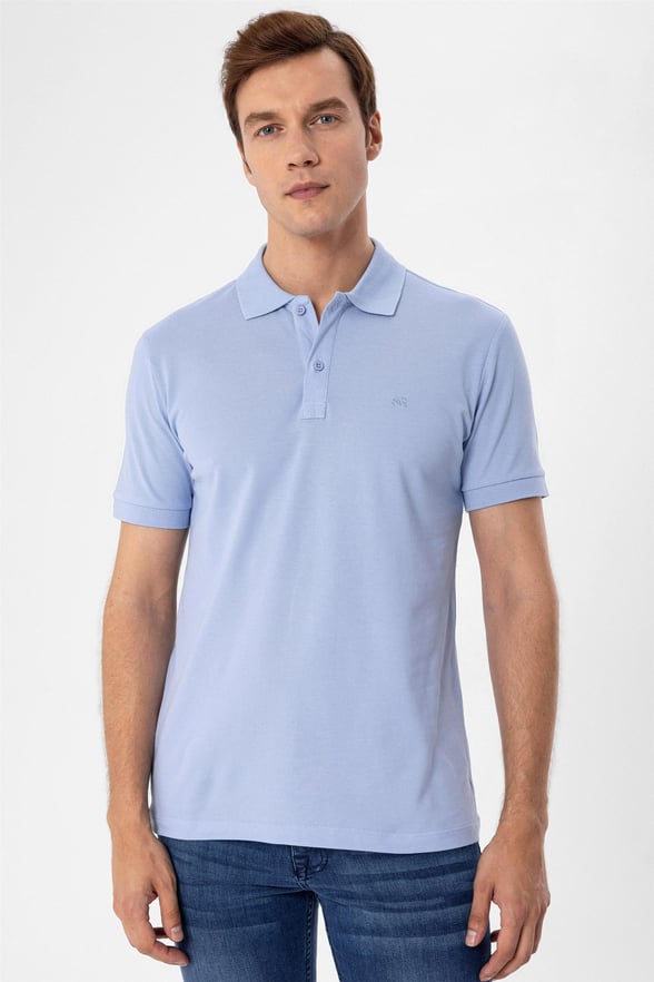 Mavi Regular Armürlü Polo Yaka  Tişört