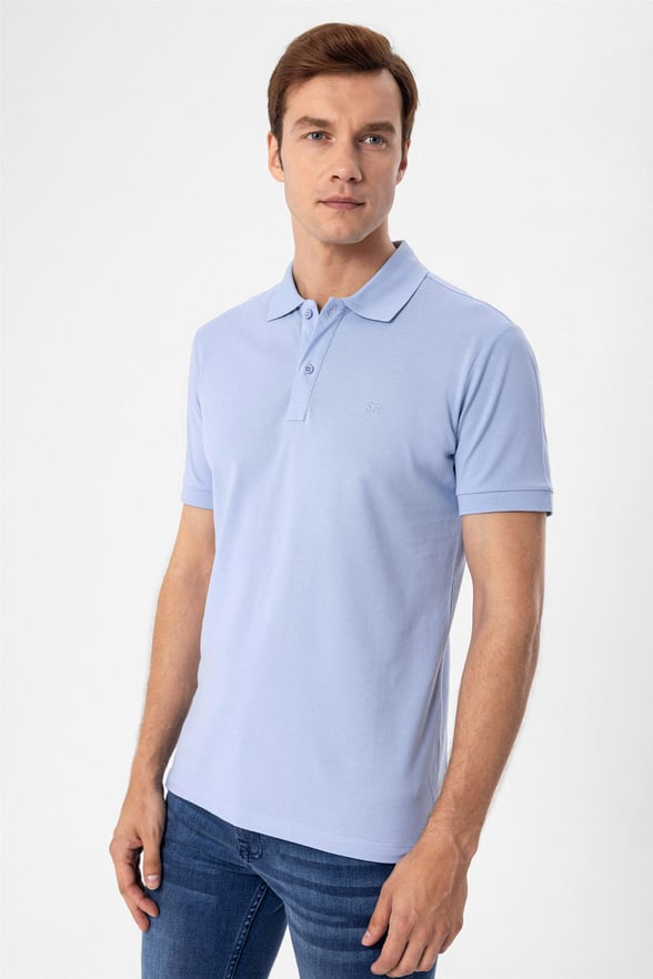 Mavi Regular Armürlü Polo Yaka  Tişört