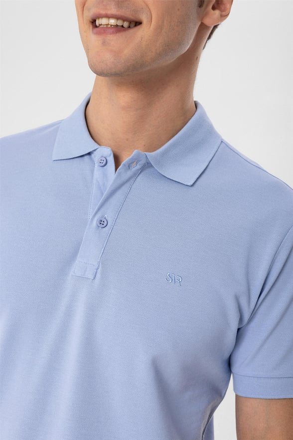 Mavi Regular Armürlü Polo Yaka  Tişört