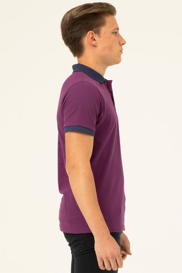 MOR 99 Slim Armürlü Polo Yaka  Tişört