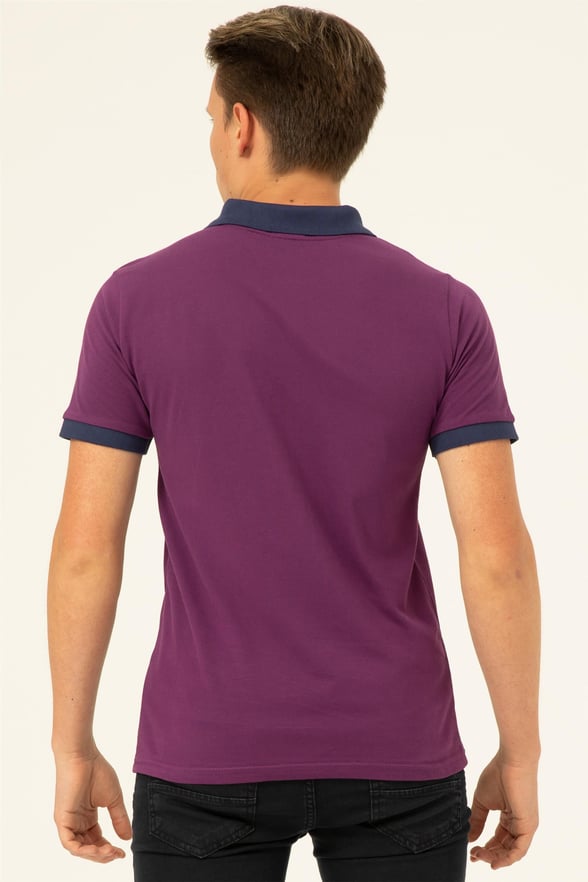 MOR 99 Slim Armürlü Polo Yaka  Tişört