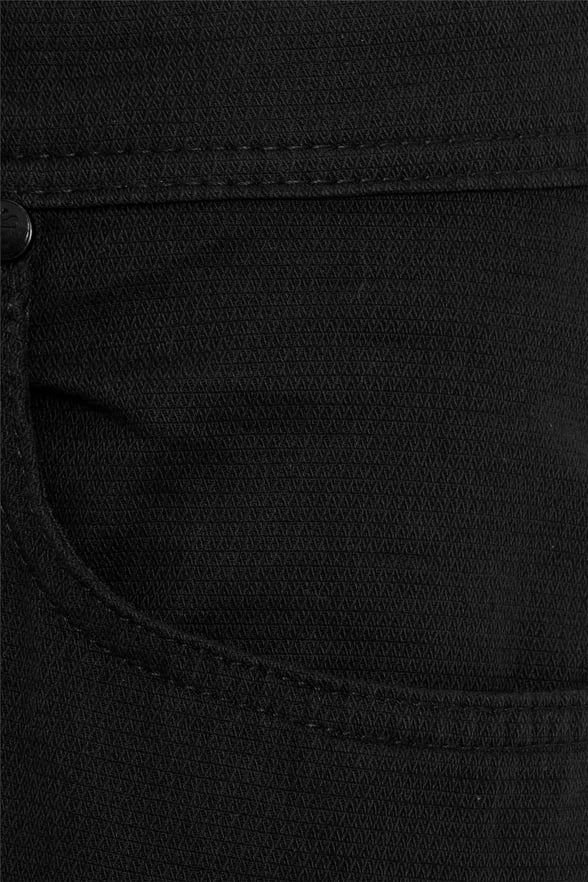 Siyah Regular Armürlü Pantolon