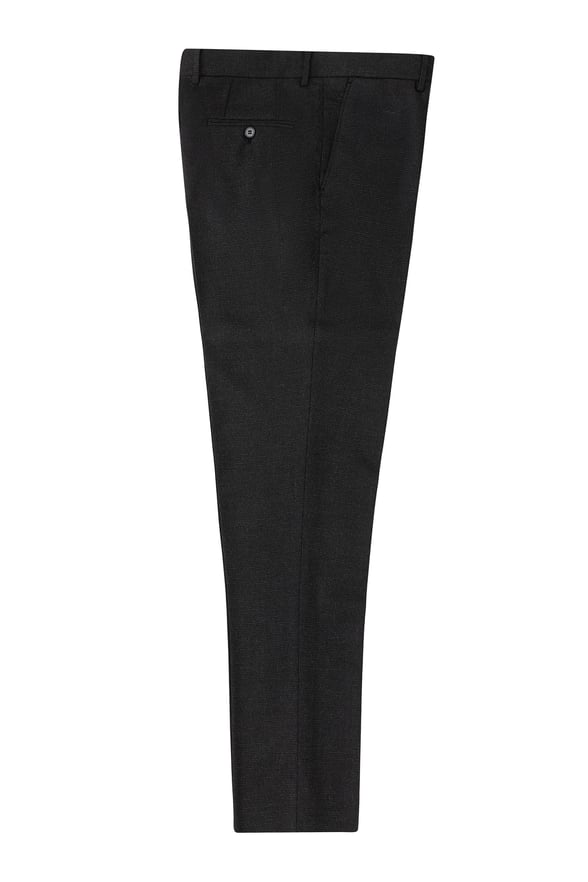 Siyah Regular Armürlü Pantolon