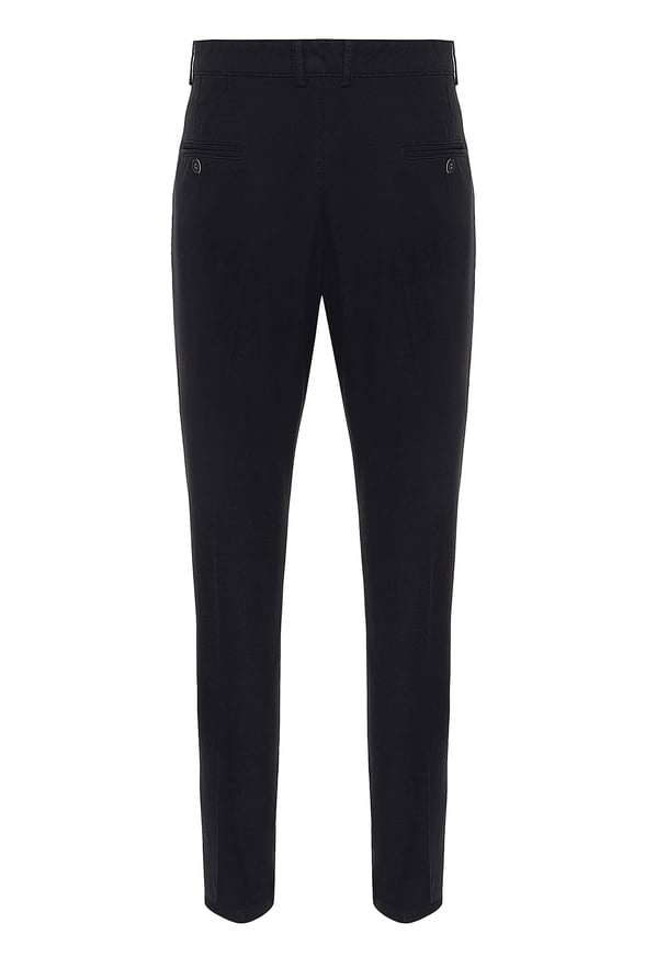 Siyah Regular Armürlü   Pantolon