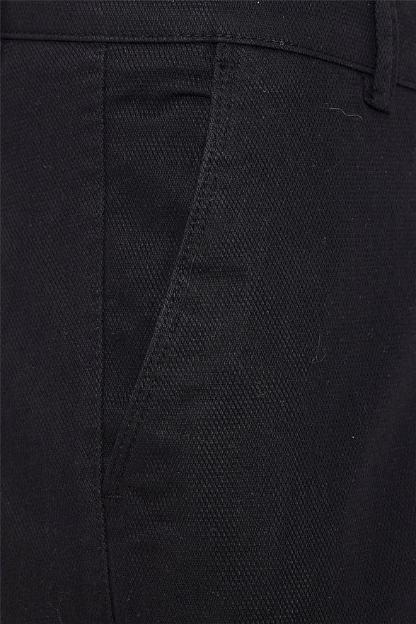 Siyah Regular Armürlü   Pantolon