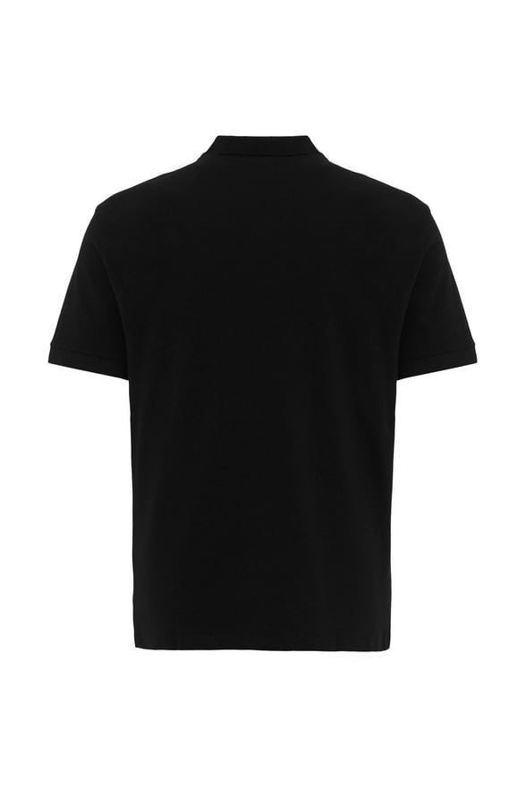 Siyah Regular Armürlü Polo Yaka Tişört