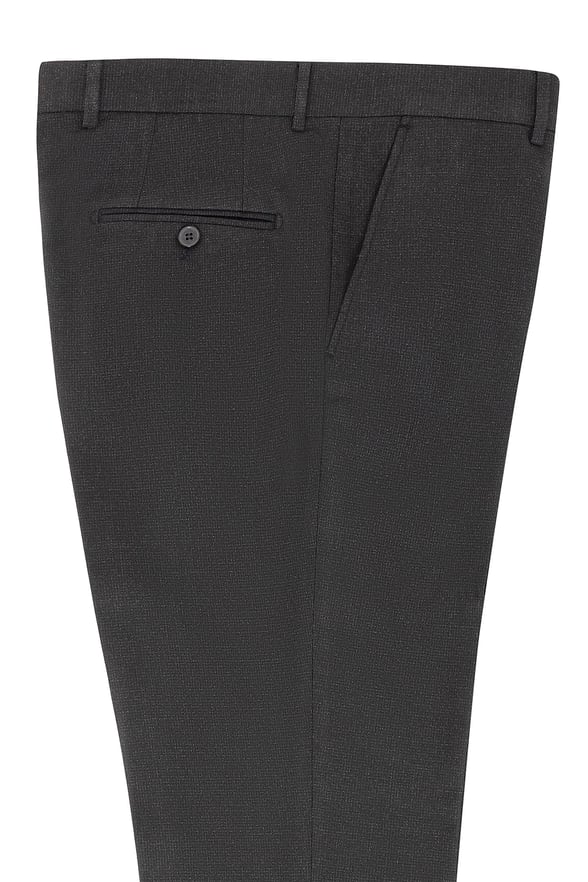 Siyah Regular Desenli   Pantolon