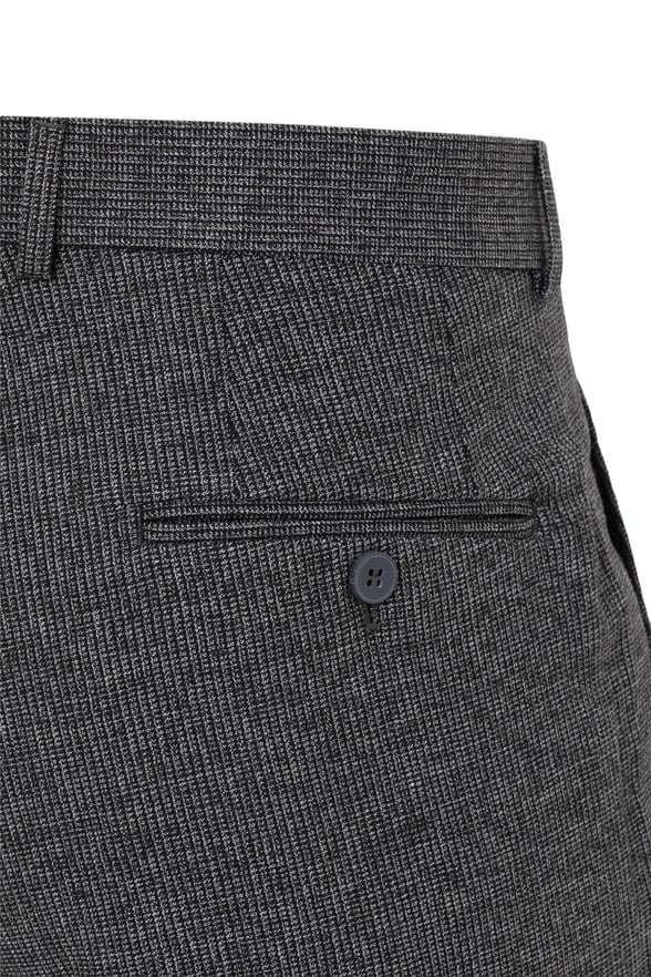 Siyah Regular Desenli Pantolon