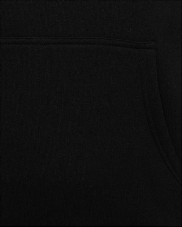 Siyah Regular Düz Kapişonlu Yaka  Sweatshirt