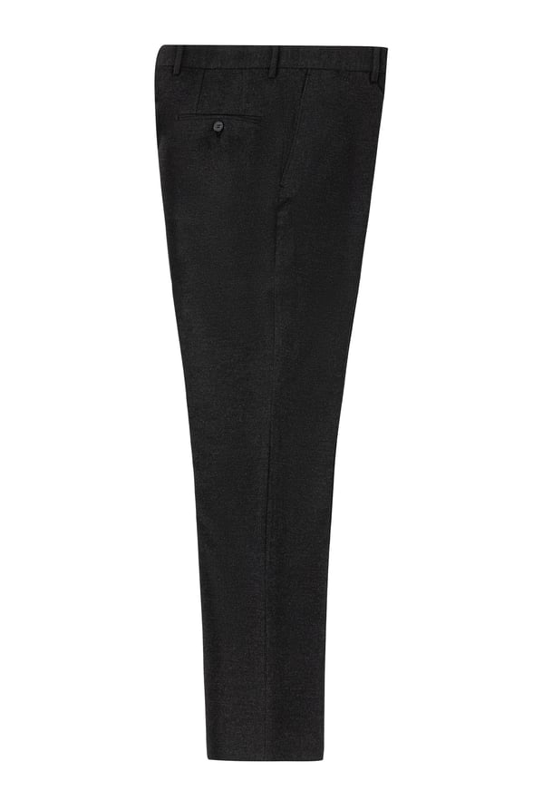 Siyah Regular Düz Pantolon