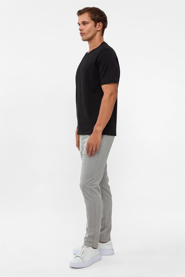 Siyah Regular Düz Polo Yaka Tişört
