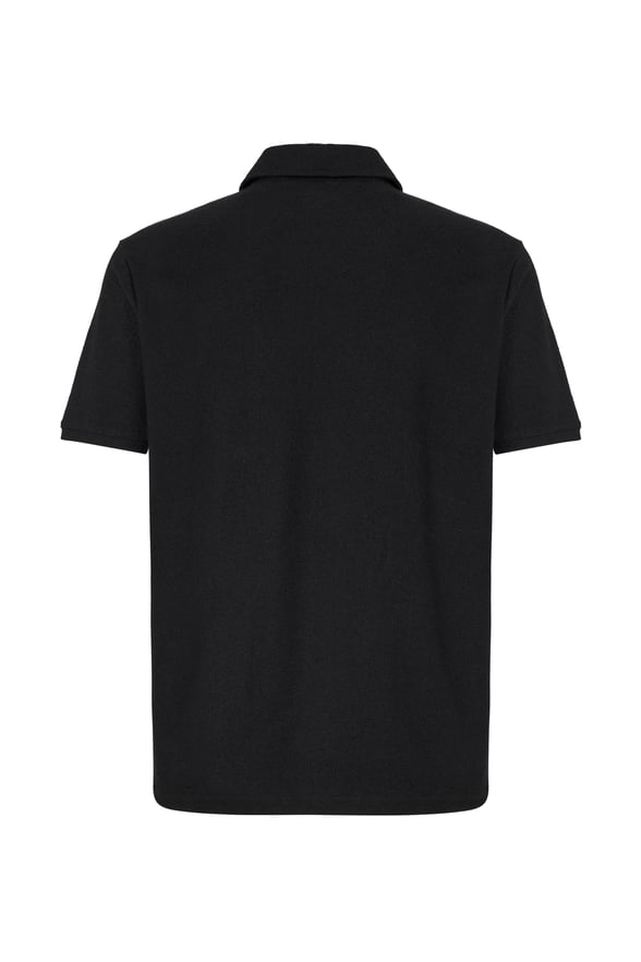 Siyah Regular Düz Polo Yaka Tişört