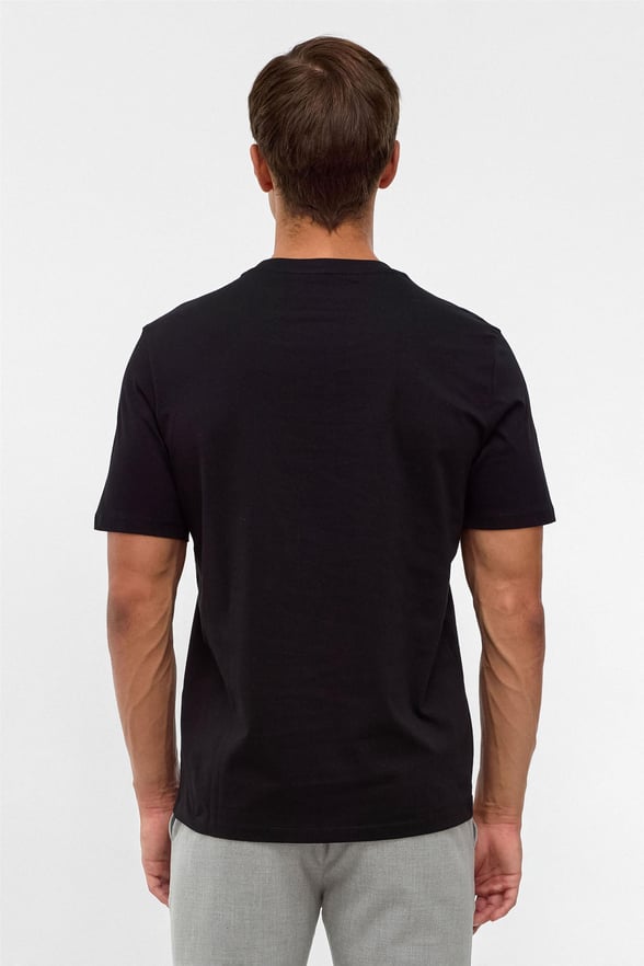 Siyah Regular Düz Polo Yaka Tişört