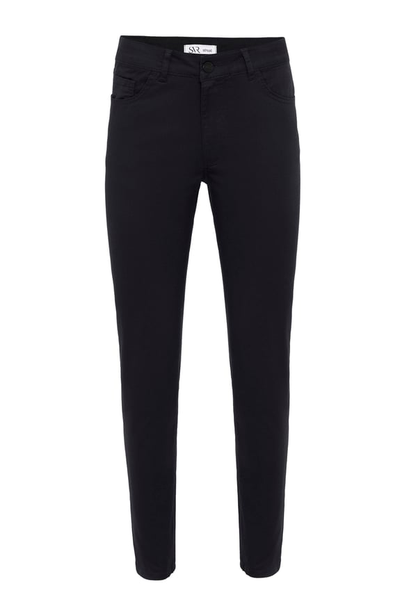 Siyah Slim 5 Cep Kalıp Düz Pantolon