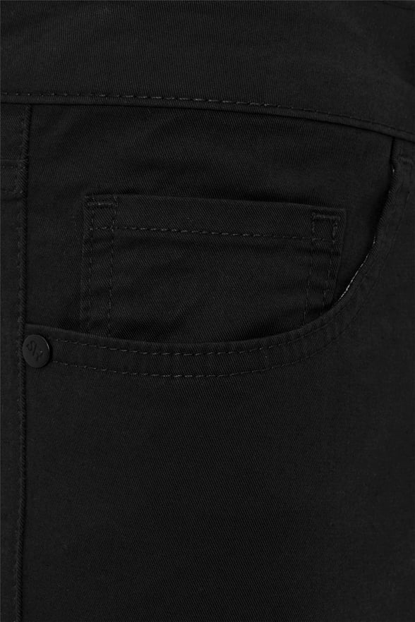 Siyah Slim 5 Cep Kalıp Düz Pantolon