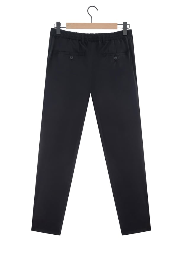 Siyah Slim Armürlü Jogger Pantolon