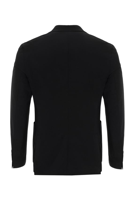 Siyah Slim Armürlü Mono Yaka 6 Drop Ceket