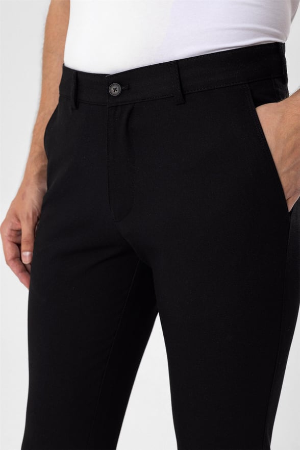 Siyah Slim Armürlü   Pantolon