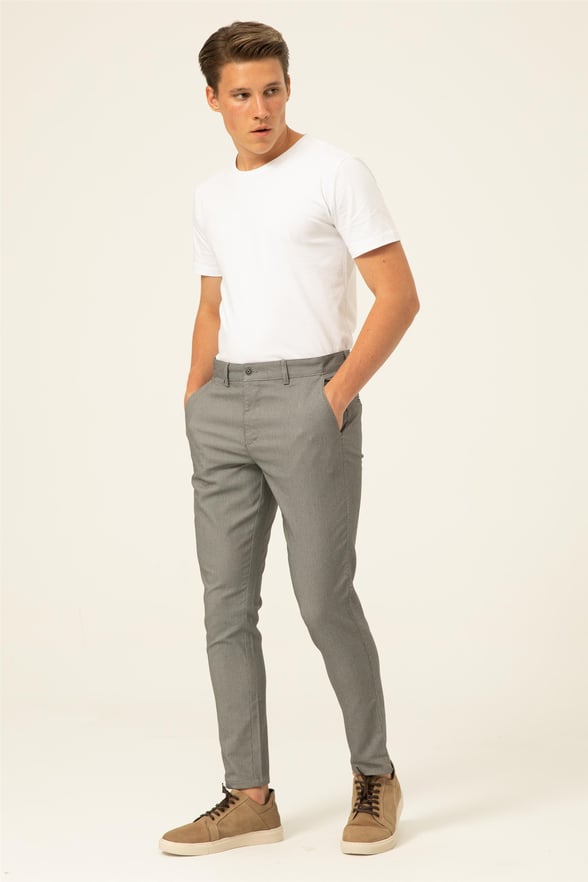Siyah Slim Armürlü   Pantolon
