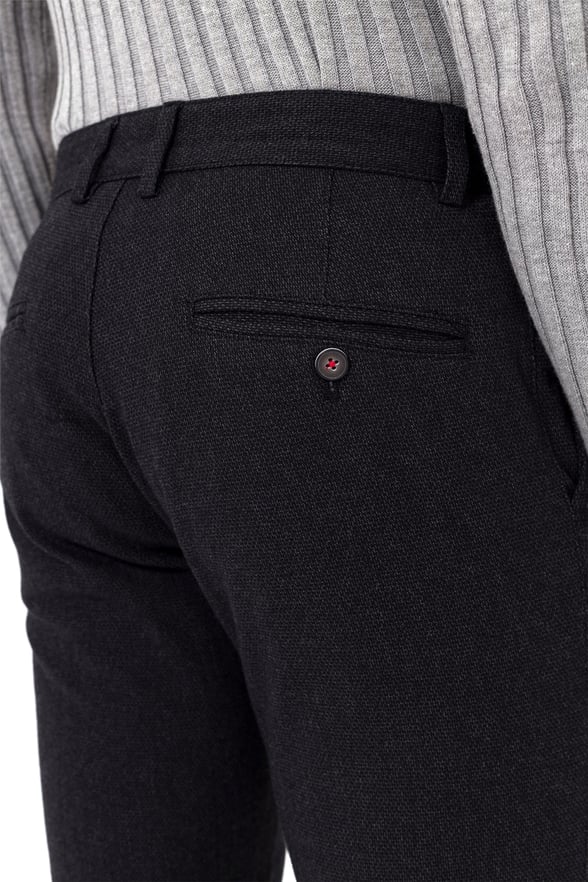 Siyah Slim Armürlü   Pantolon