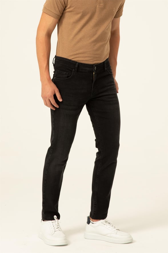 Siyah Slim Denim   Pantolon