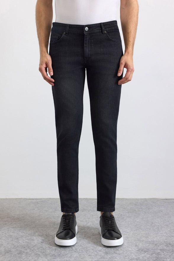 Siyah Slim Denim Pantolon