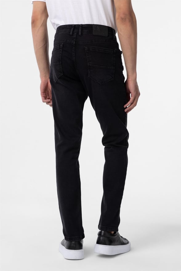 Siyah Slim Denim Pantolon
