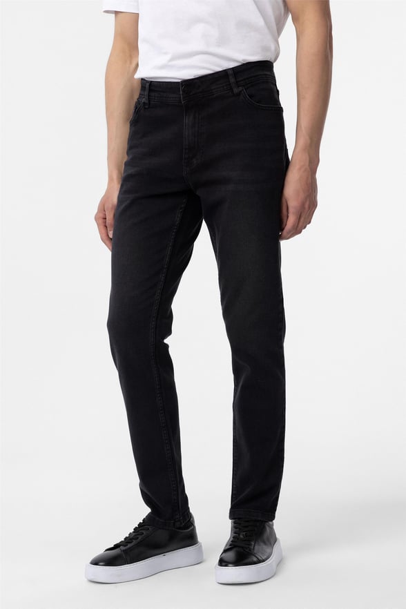 Siyah Slim Denim Pantolon
