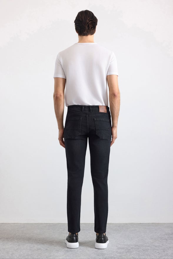 Siyah Slim Denim Pantolon