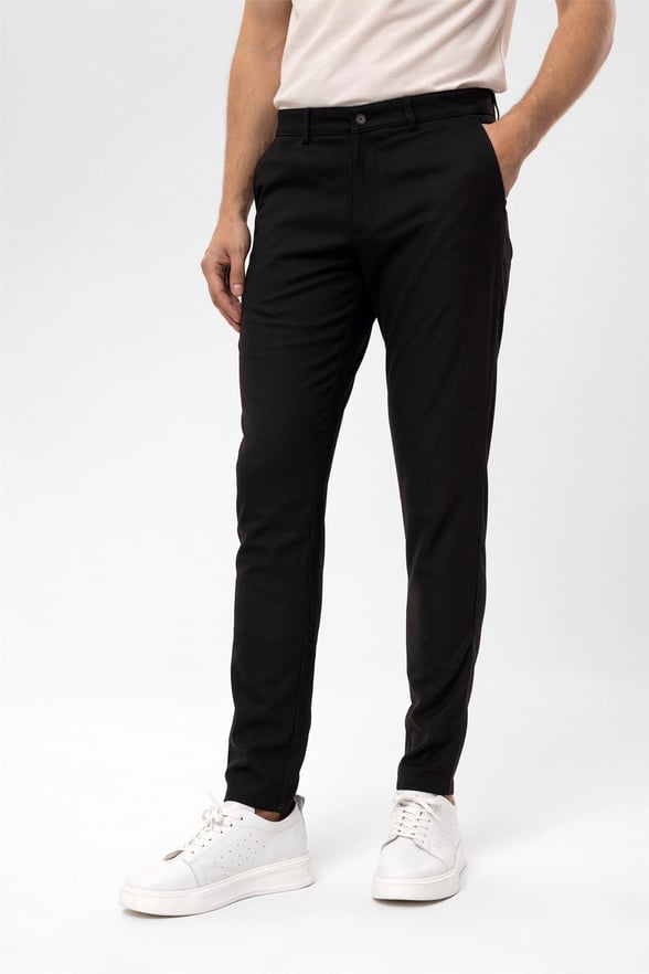 Siyah Slim Desenli   Pantolon