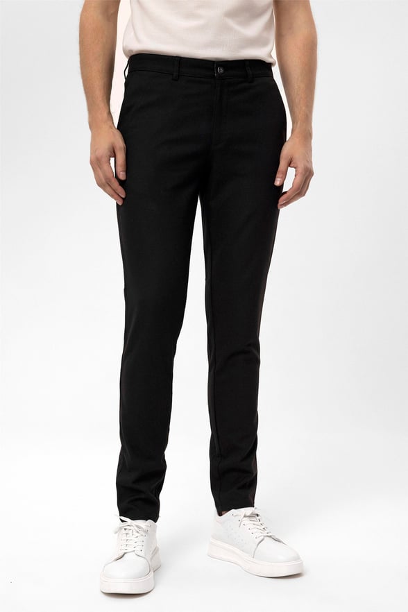 Siyah Slim Desenli   Pantolon