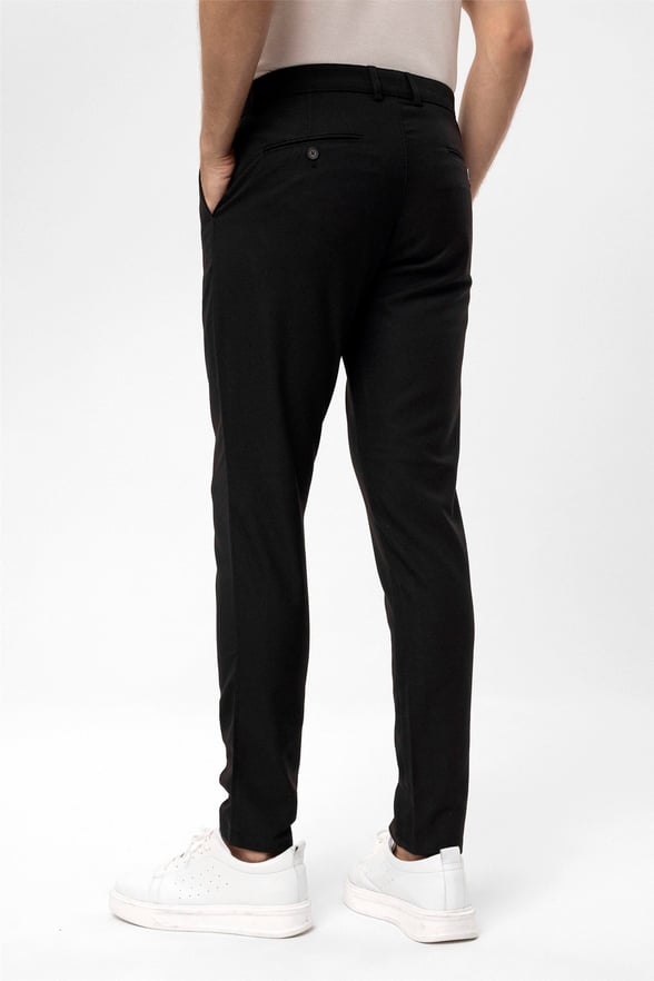 Siyah Slim Desenli   Pantolon