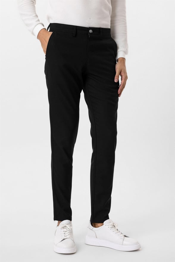 Siyah Slim Desenli Pantolon
