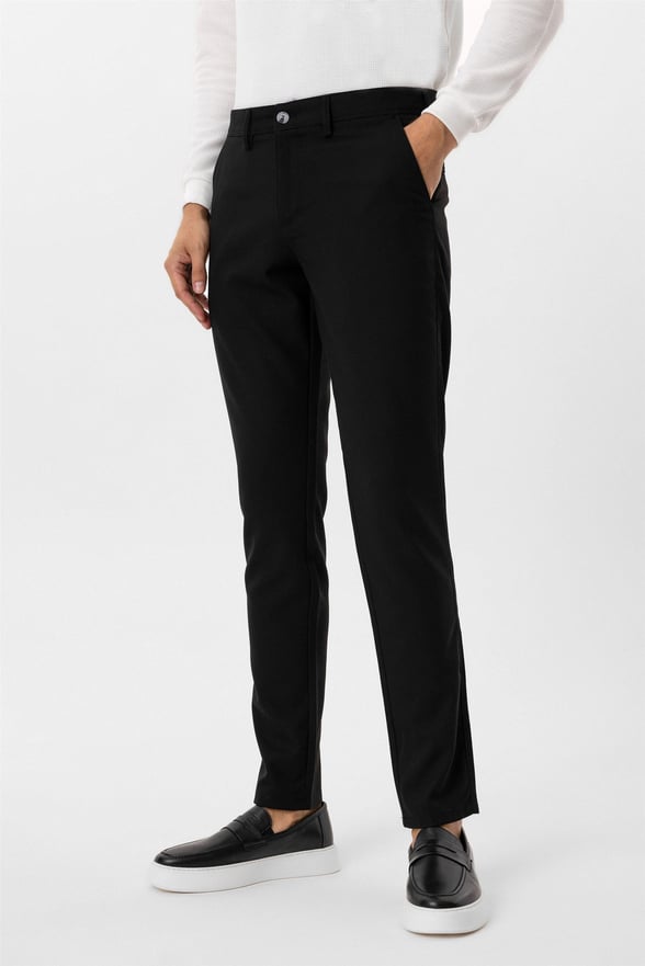 Siyah Slim Desenli Pantolon