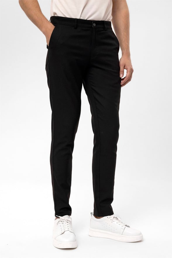 Siyah Slim Desenli   Pantolon