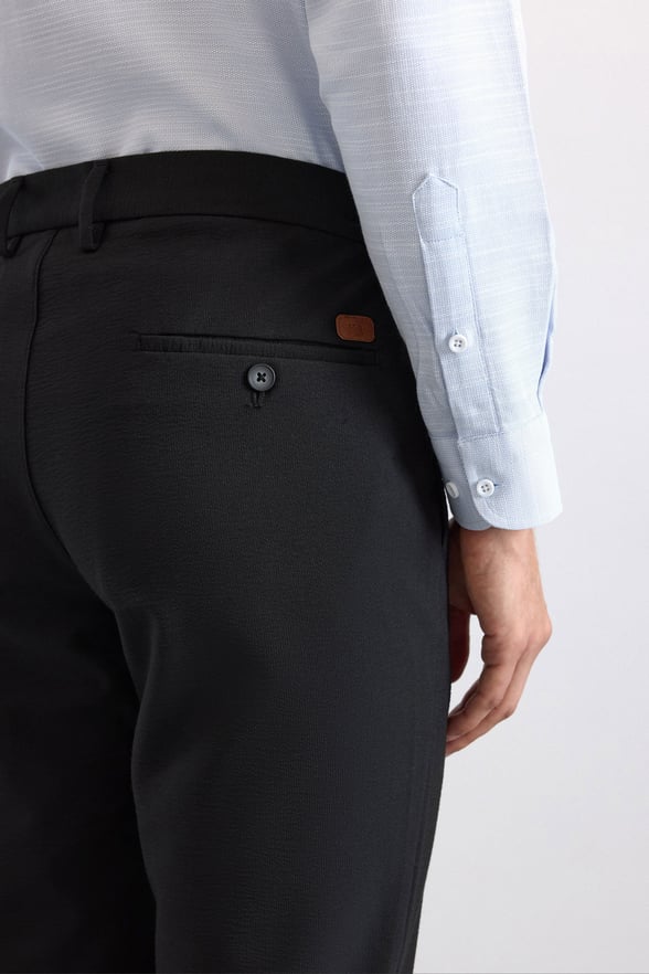 Siyah Slim Düz Jogger Pantolon