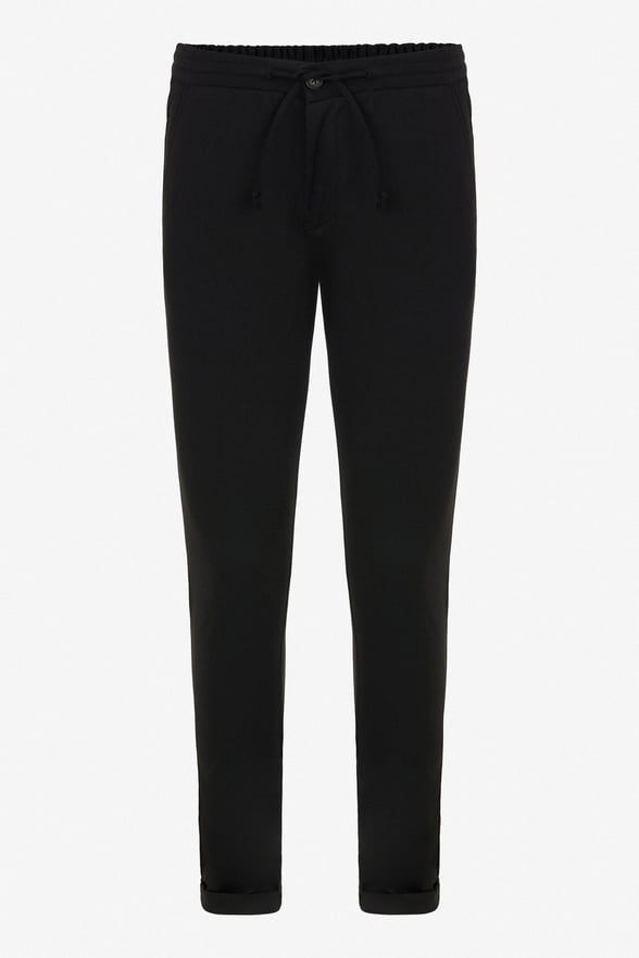 Siyah Slim Düz Jogger Pantolon