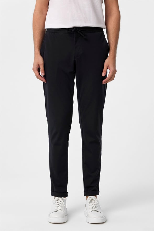 Siyah Slim Düz Jogger Pantolon