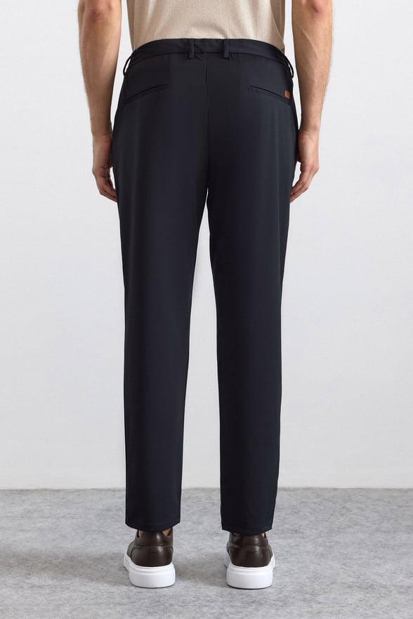 Siyah Slim Düz Jogger Pantolon